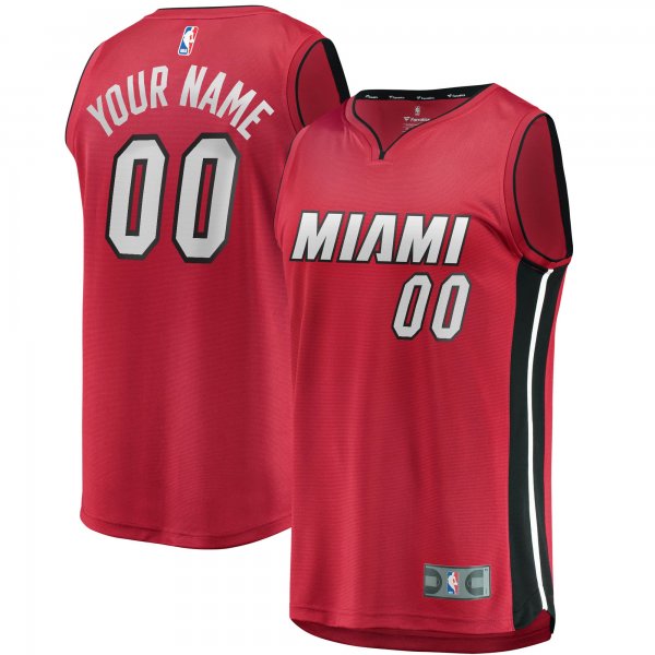 Youth Miami Heat Fanatics Red Fast Break Replica Custom Jersey - Statement Edition