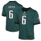 Youth Philadelphia Eagles DeVonta Smith Nike Midnight Green Game Jersey